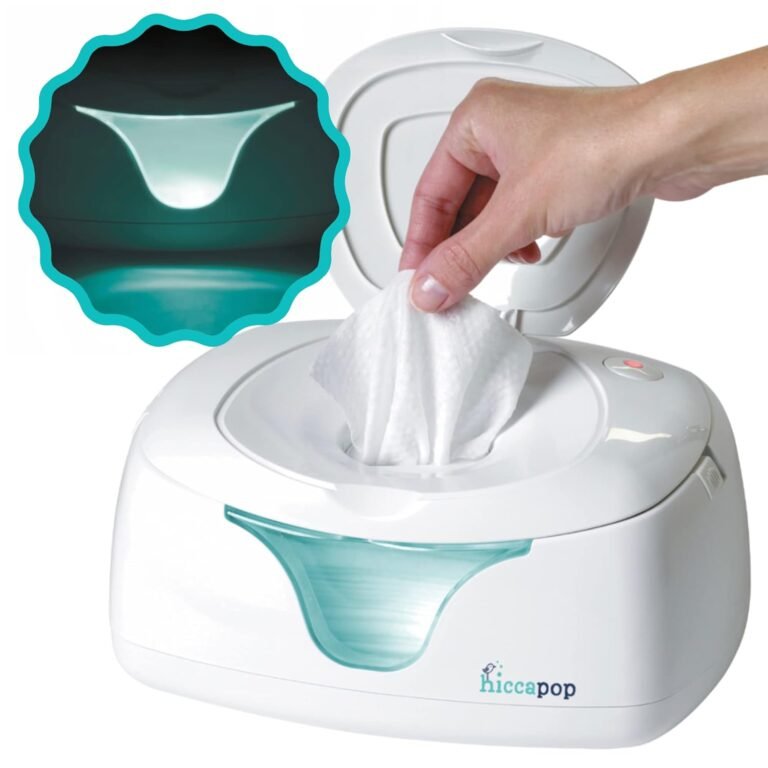 Hiccapop baby wipe warmer and dispenser with built-in changing light – electric diaper wipe warmer for babies