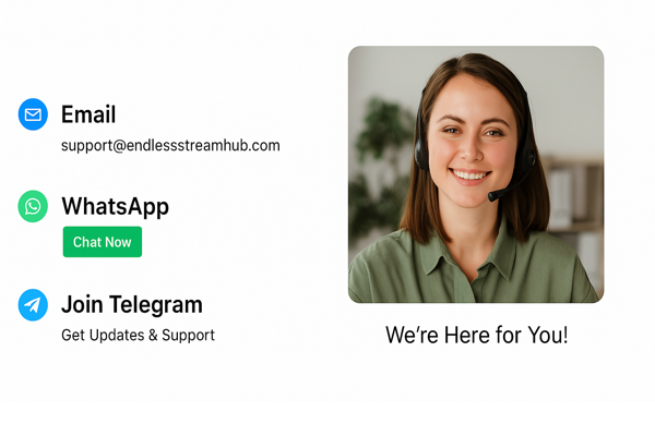 Support representative photo – EndlessStreamHub Contact Page