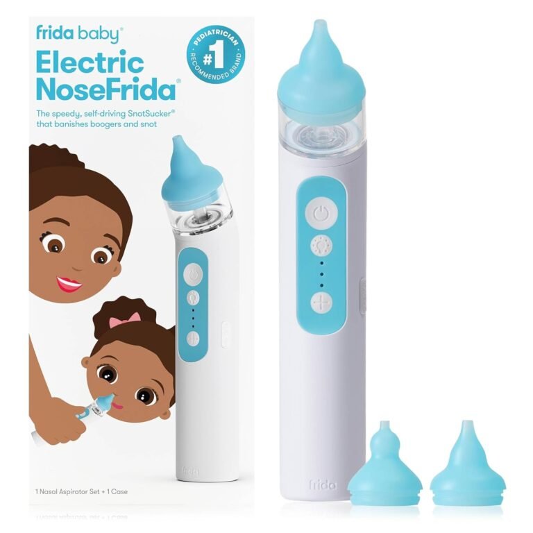 Frida Baby Electric NoseFrida Nasal Aspirator with USB Rechargeable Battery, 3 Suction Levels, and Silicone Tips for Babies