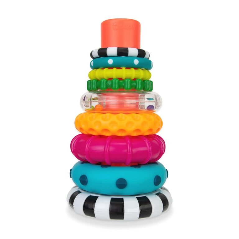 Colorful stacking ring toy set for babies aged 6 months and up