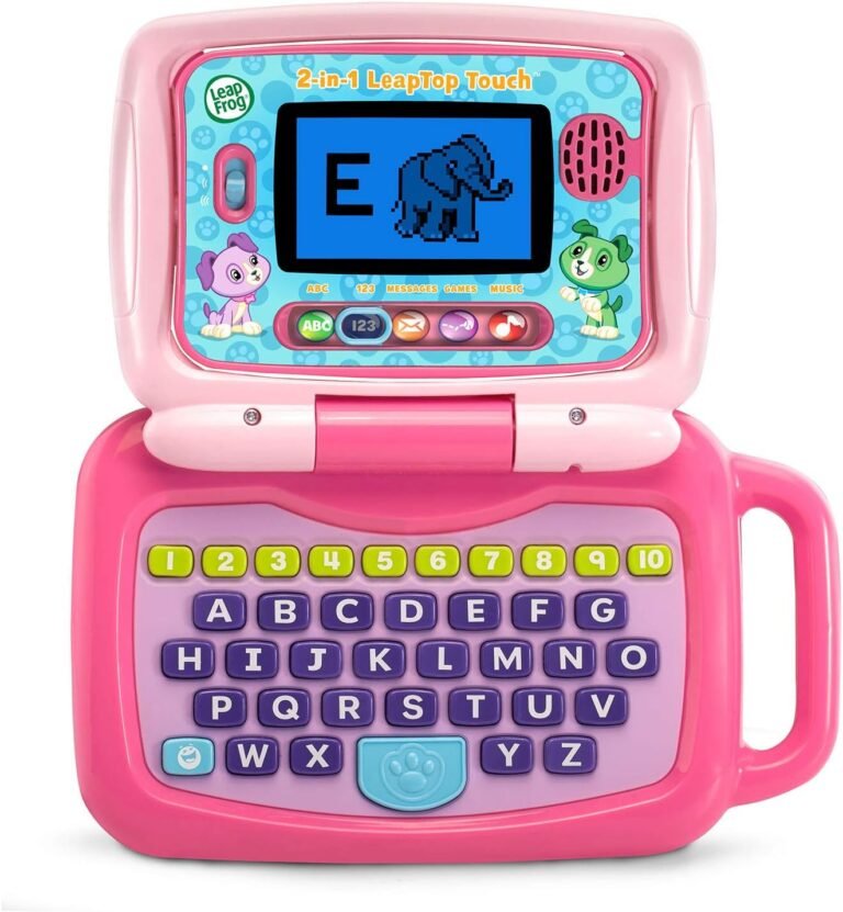 LeapFrog 2-in-1 LeapTop Touch pink laptop toy for toddlers